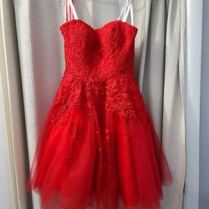 Christmas party red dress